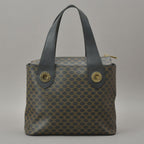 Celine Macadam Handbag Tote Leather Black Triomphe — view 3