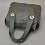 Celine Macadam Handbag Tote Leather Black Triomphe — view 4