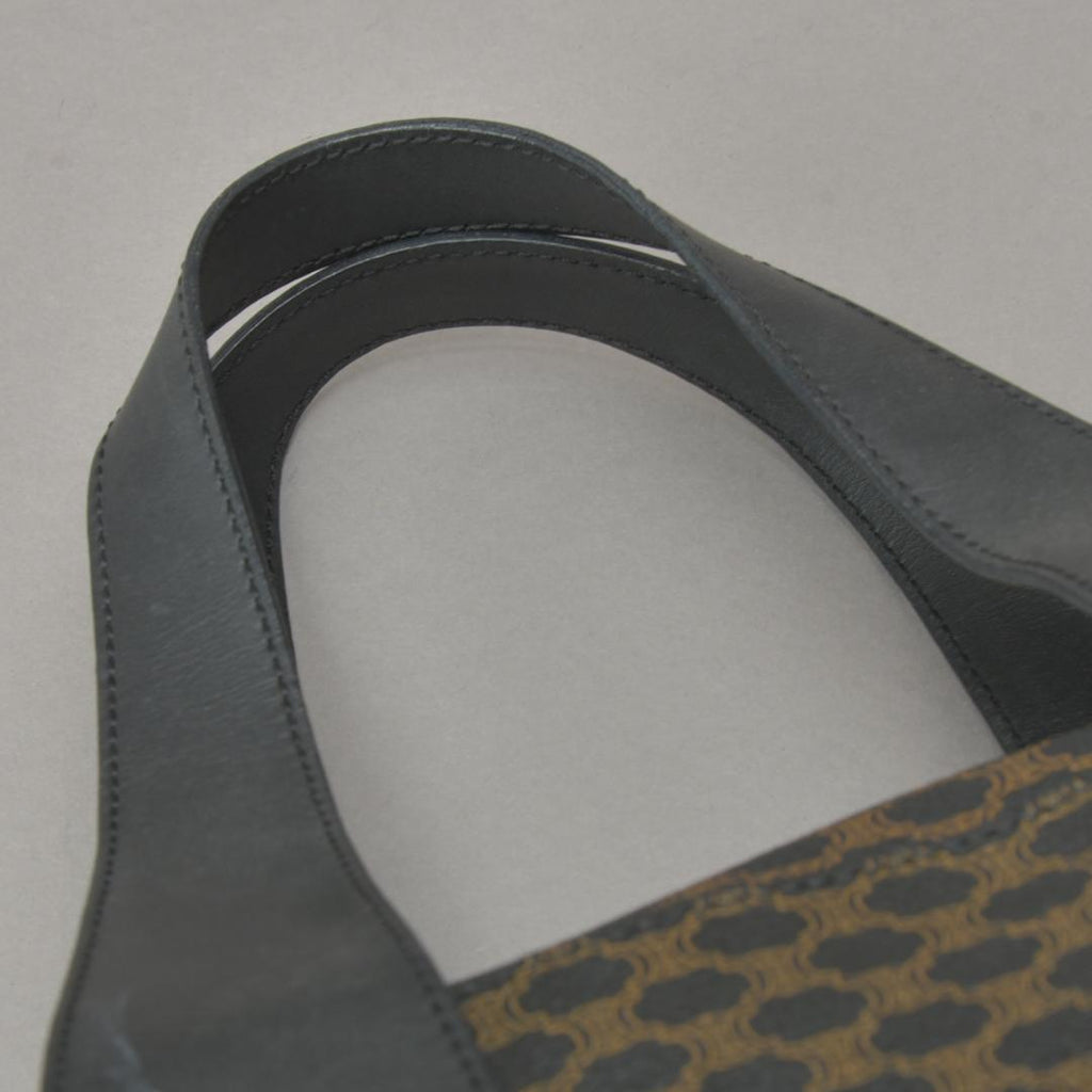 Celine Macadam Handbag Tote Leather Black Triomphe — view 5