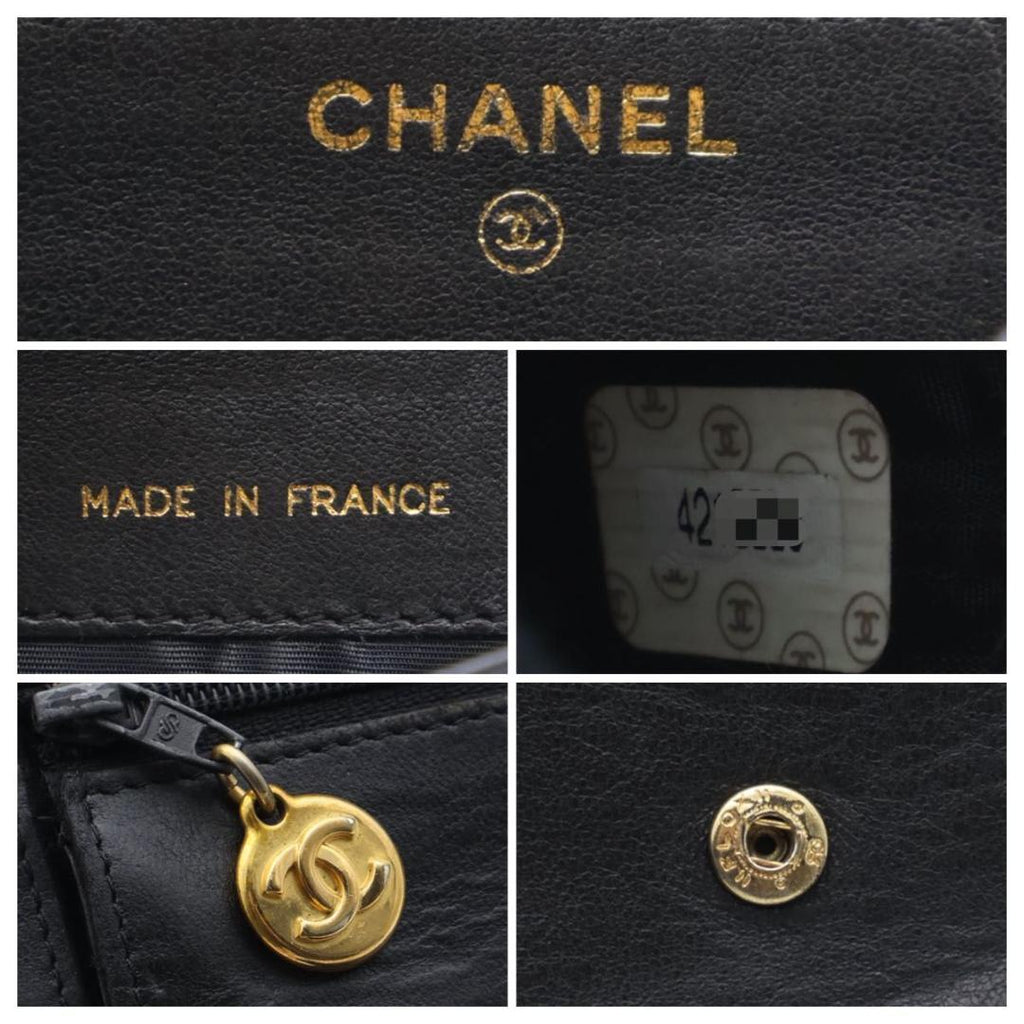 Chanel Jumbo CC Logo Lambskin Bifold Wallet Black — view 7