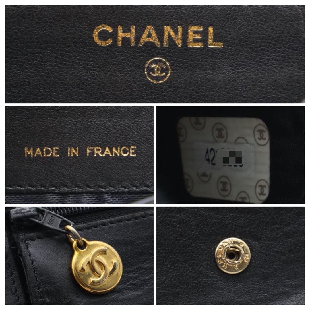 Chanel Jumbo CC Logo Lambskin Bifold Wallet Black — view 7