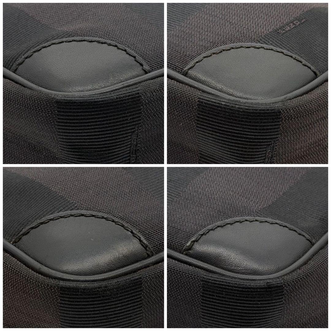 Fendi Pecan Shoulder Bag Leather Vintage Canvas — view 7