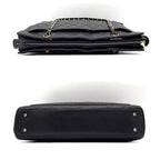 Chanel Quilted Jumbo CC Logo Chain Tote Bag Gold Caviar Leather — view 6