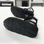 Hermes Enid Leather Diamant Buckle Ankle Strap Sandals — view 7