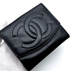 Chanel Wallet Coco Stitch Jumbo CC Logo Hook Bifold — view 3