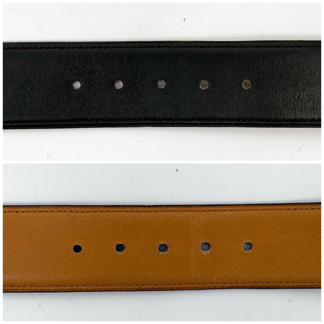 Hermes Wood Leather Belt Black Vintage — view 5