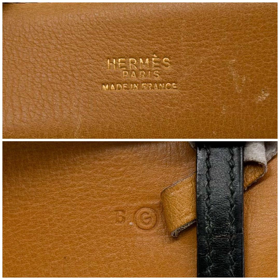 Hermes Wood Leather Belt Black Vintage — view 6