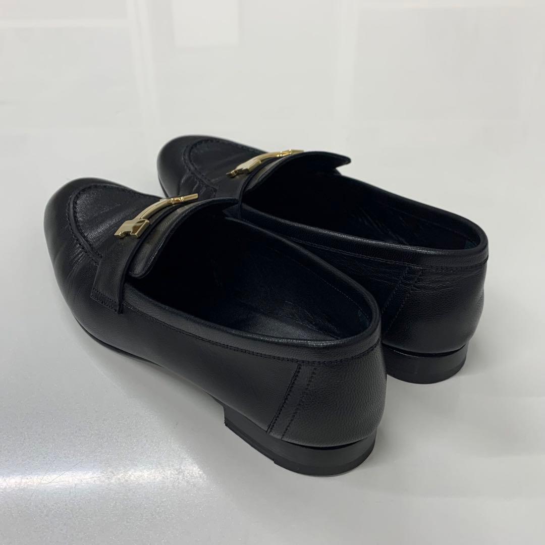 Hermes Paris Leather Loafers Black — view 4