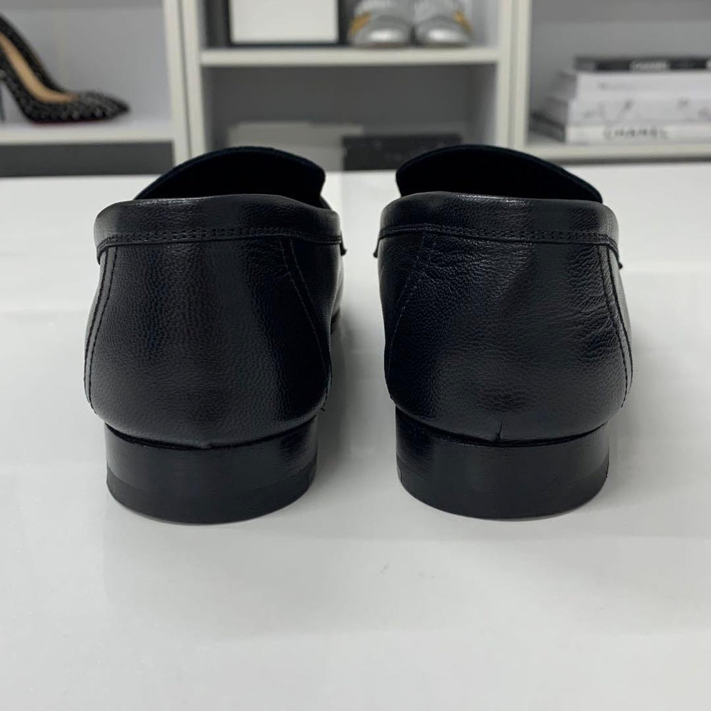 Hermes Paris Leather Loafers Black — view 5