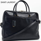 Saint Laurent Museum Briefcase Business 2-Way Leather