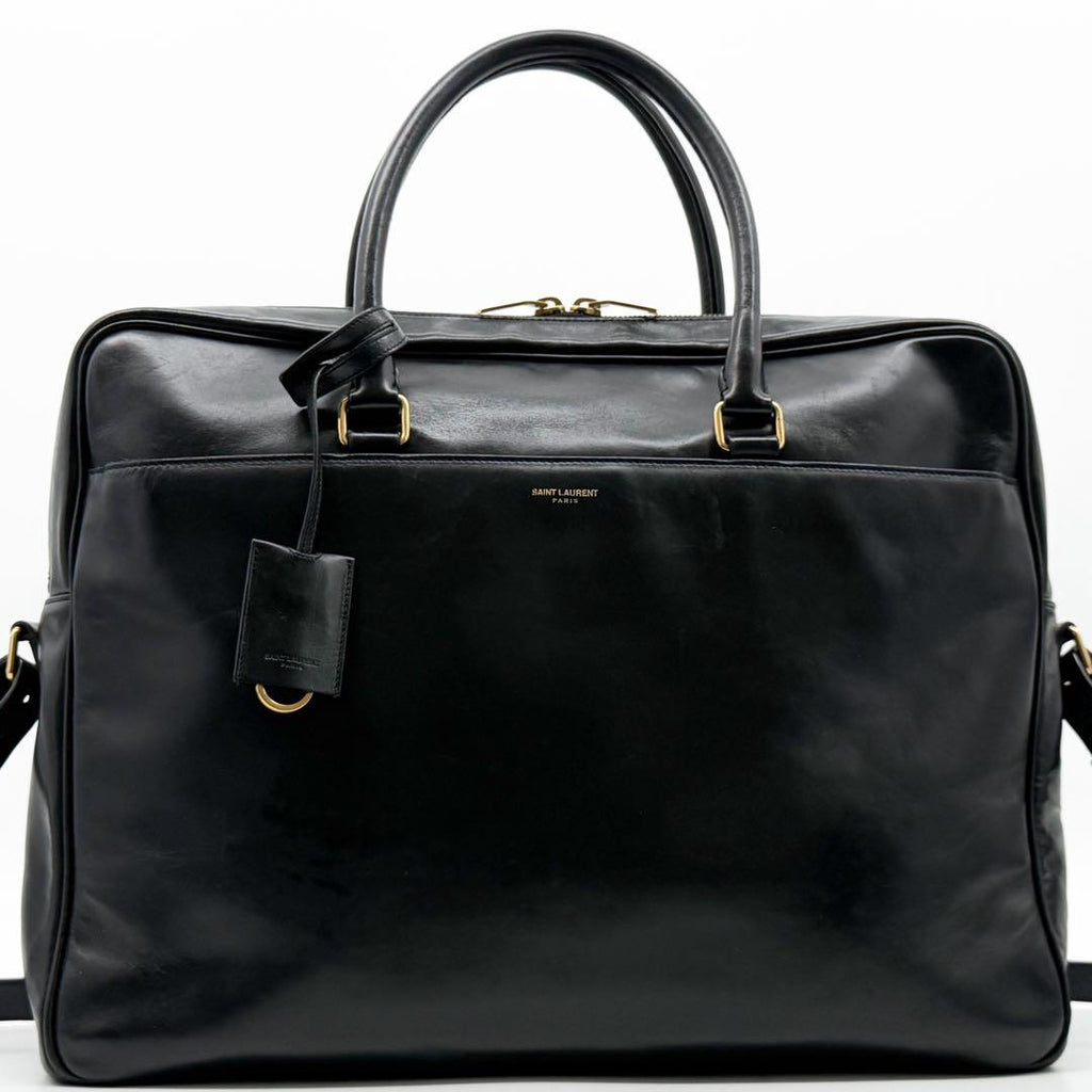 Saint Laurent Museum Briefcase Business 2-Way Leather — view 2