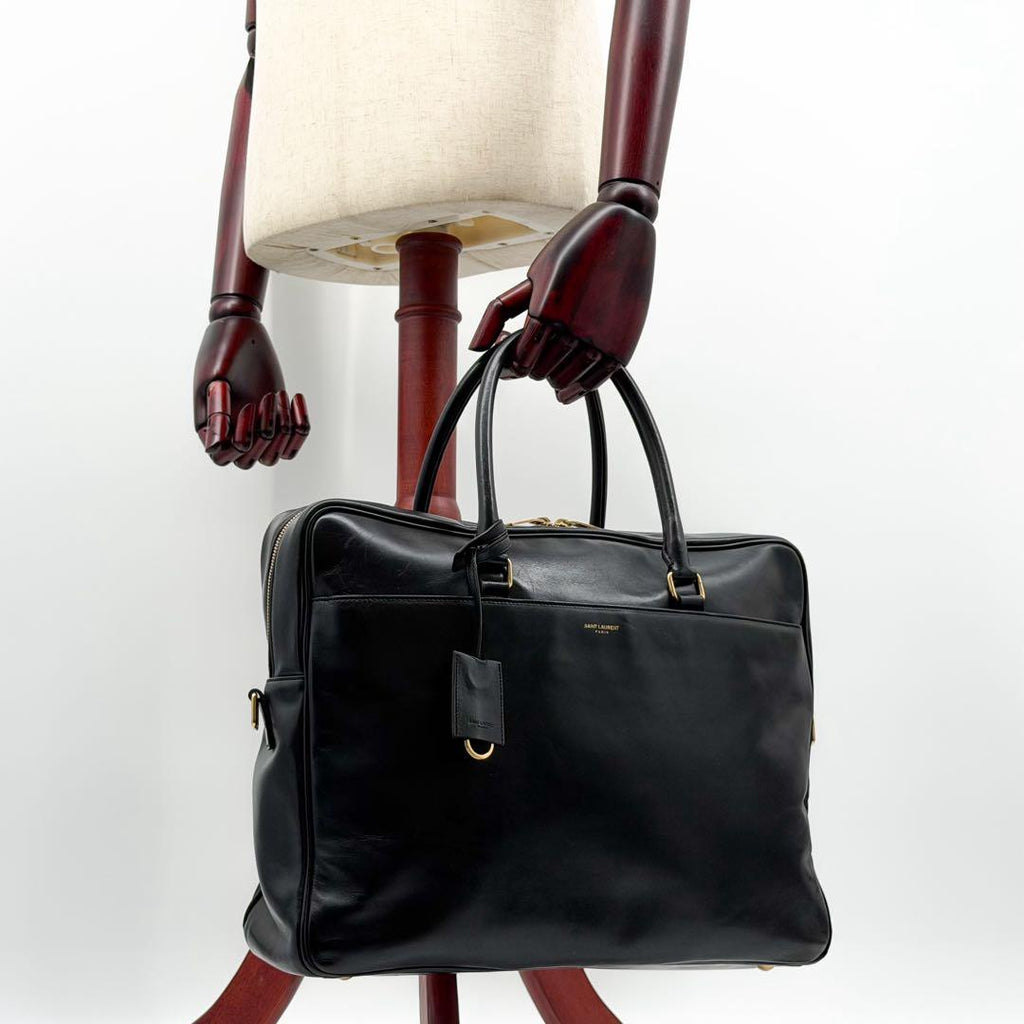 Saint Laurent Museum Briefcase Business 2-Way Leather — view 4