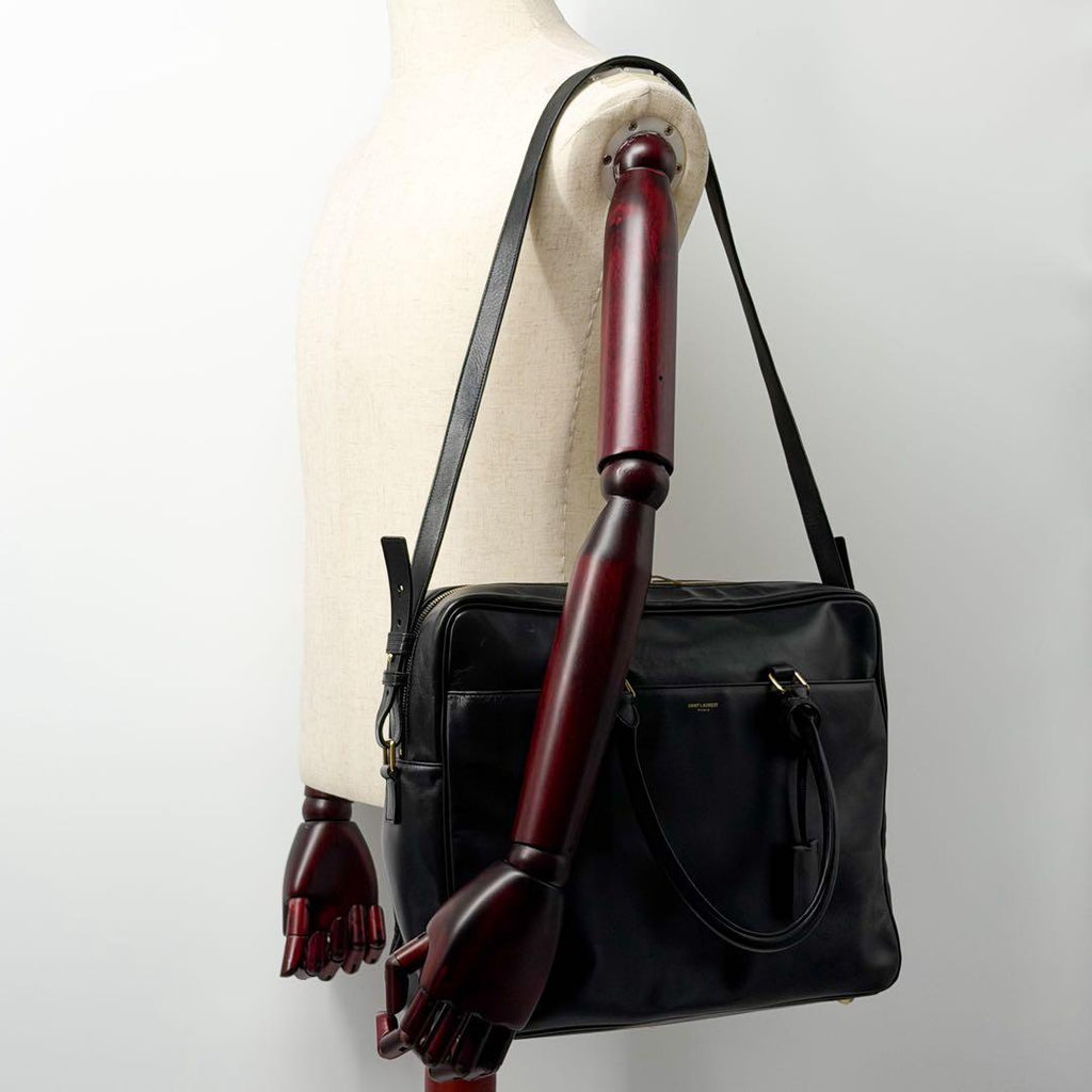 Saint Laurent Museum Briefcase Business 2-Way Leather — view 5