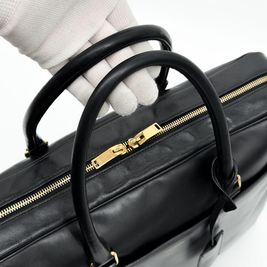 Saint Laurent Museum Briefcase Business 2-Way Leather — view 7