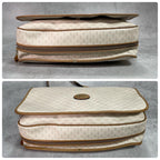 Gucci GG Shoulder Bag Beige Brown Logo Leather — view 8