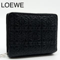 Loewe Repeat Anagram Bifold Black Compact Zip Mini Wallet