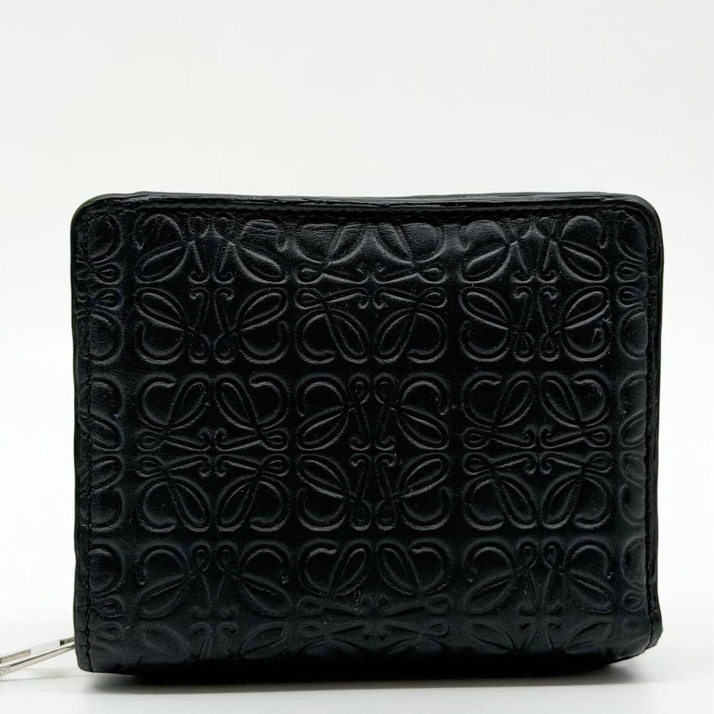 Loewe Repeat Anagram Bifold Black Compact Zip Mini Wallet — view 2