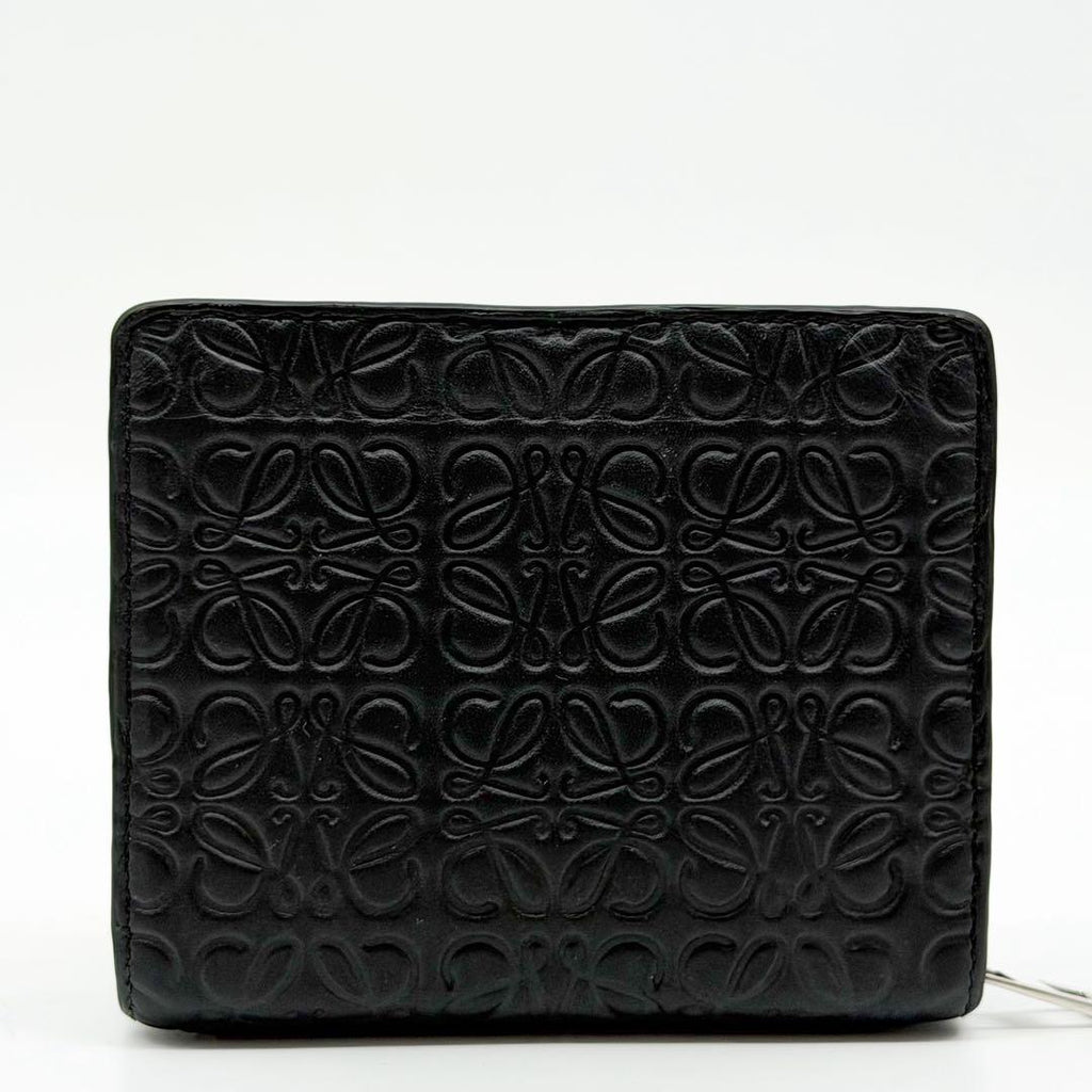 Loewe Repeat Anagram Bifold Black Compact Zip Mini Wallet — view 3