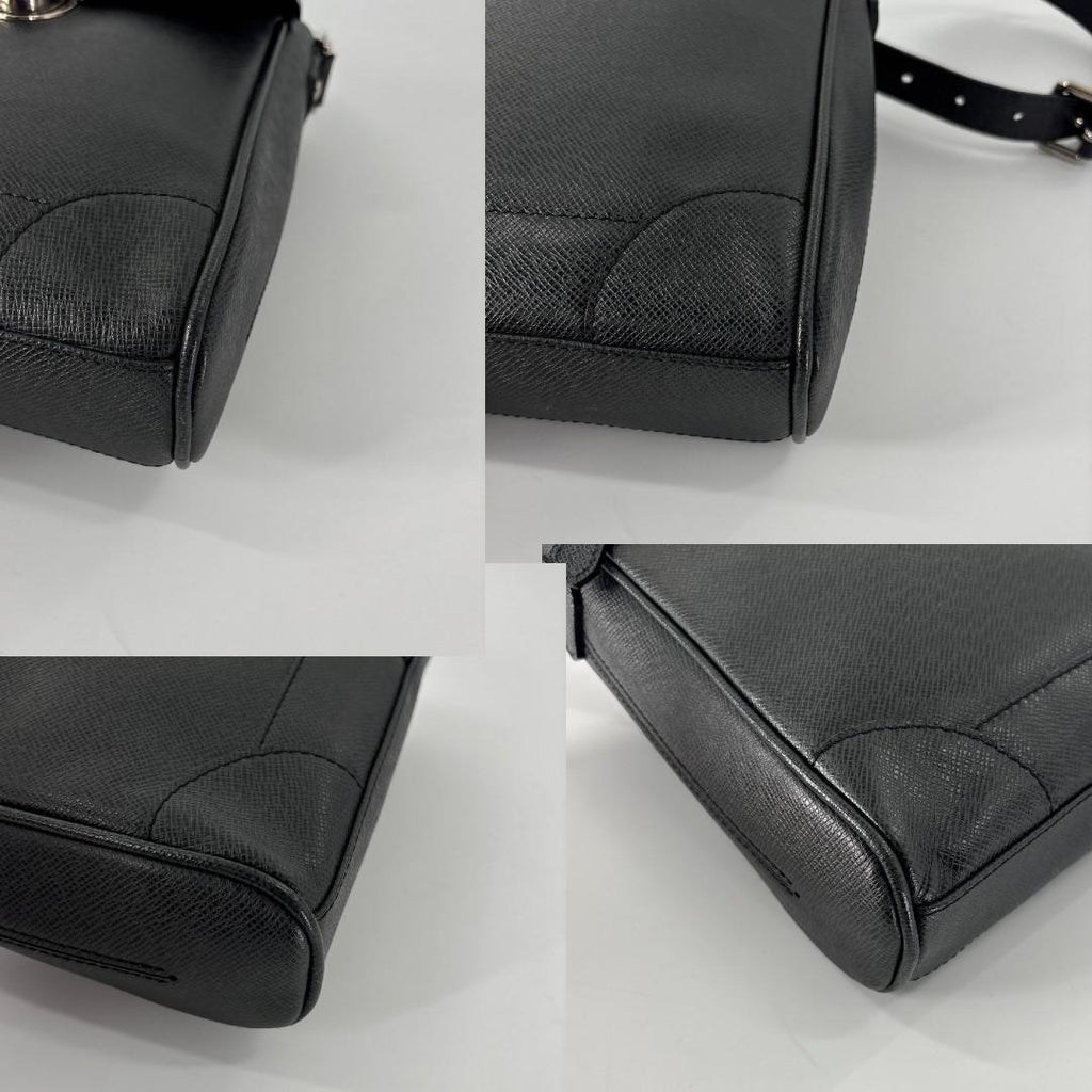 Louis Vuitton Taiga Luca Shoulder Bag Black — view 8