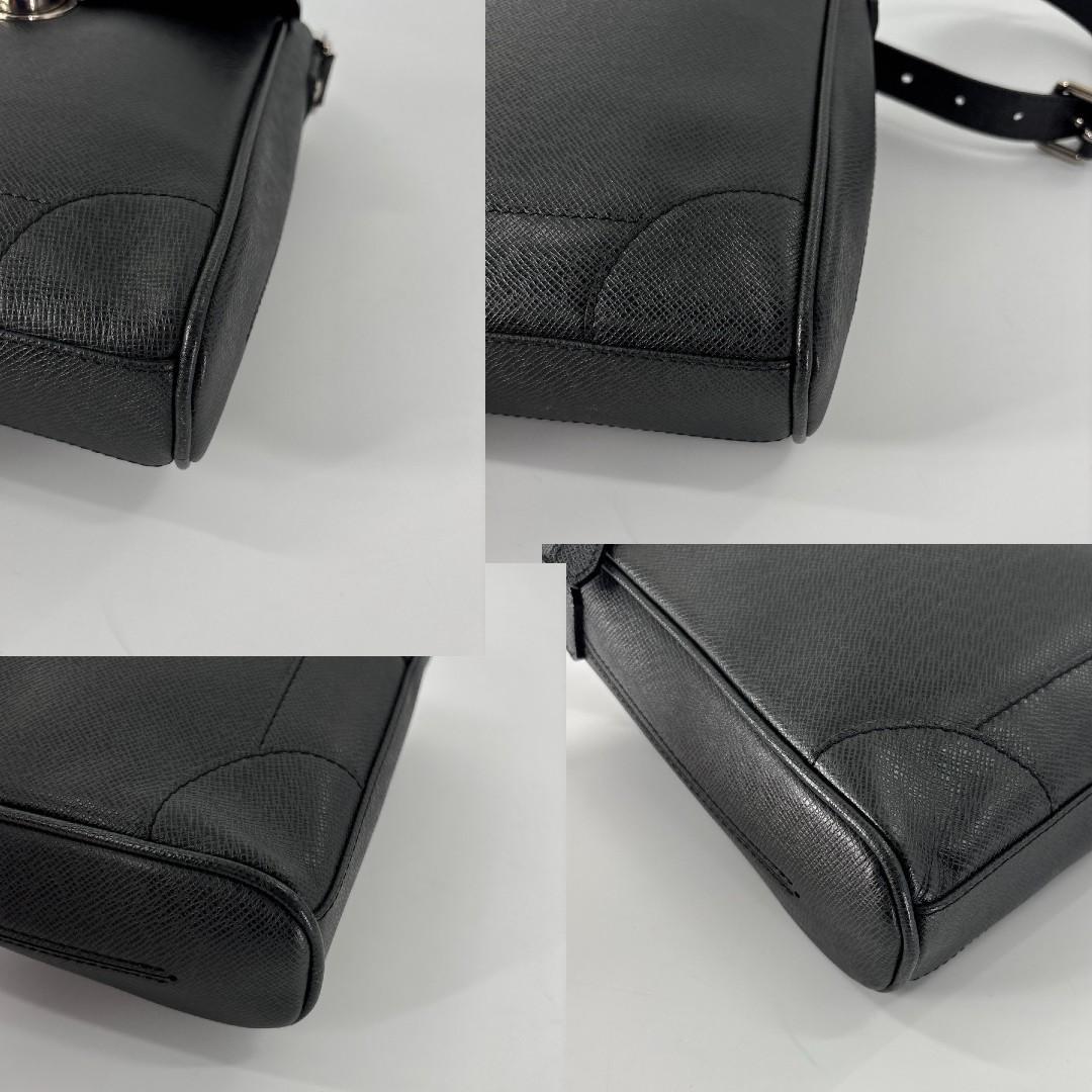 Louis Vuitton Taiga Luca Shoulder Bag Black — view 8