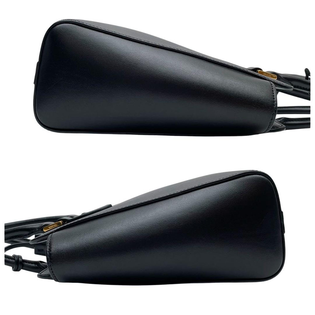 Prada Logo Saffiano Shoulder Bag 2-Way Black — view 3