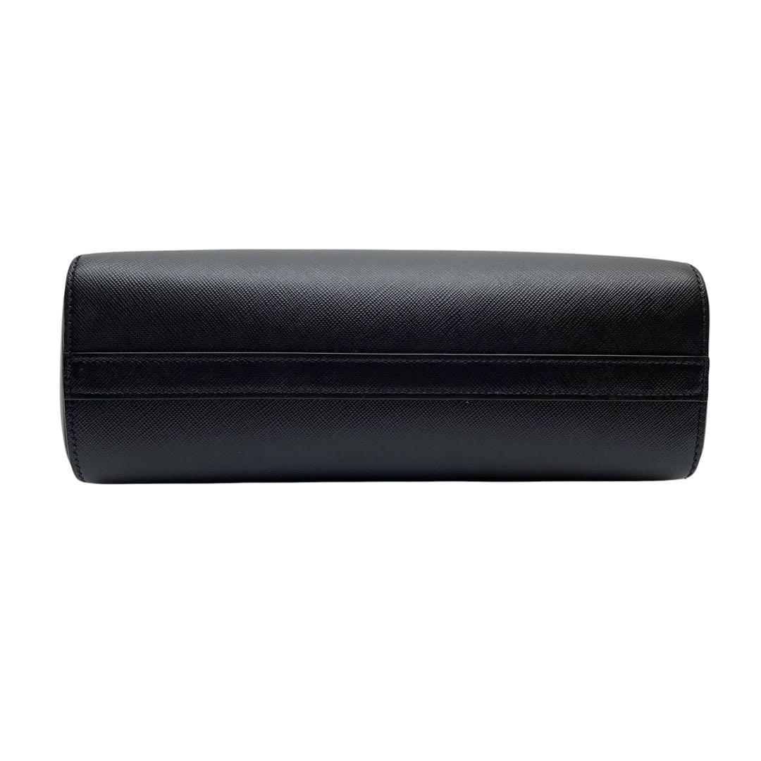 Prada Logo Saffiano Shoulder Bag 2-Way Black — view 4