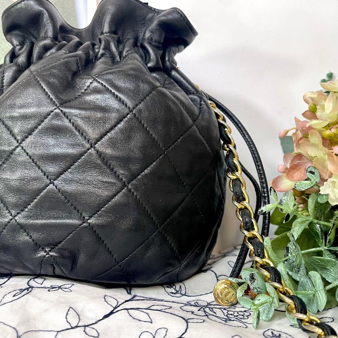 Chanel Quilted Drawstring Vintage Shoulder — view 5