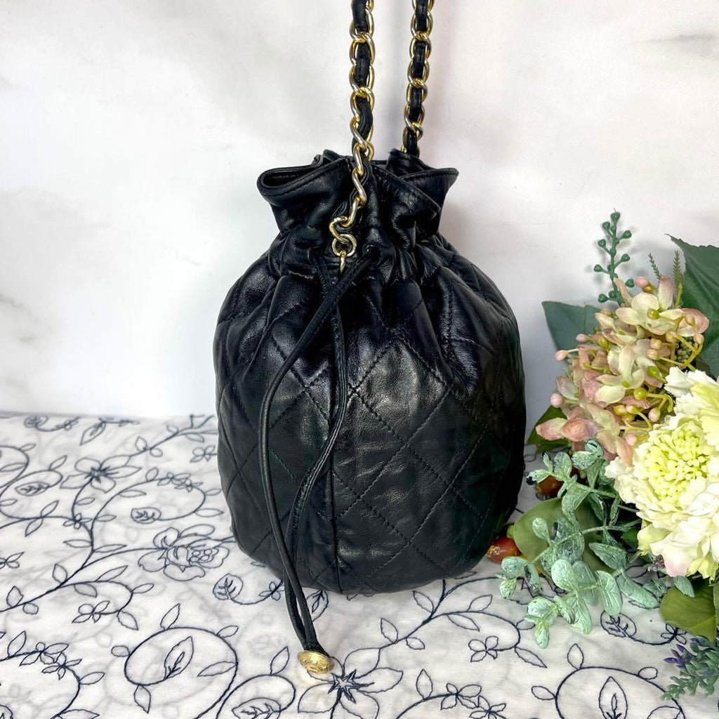 Chanel Quilted Drawstring Vintage Shoulder — view 6