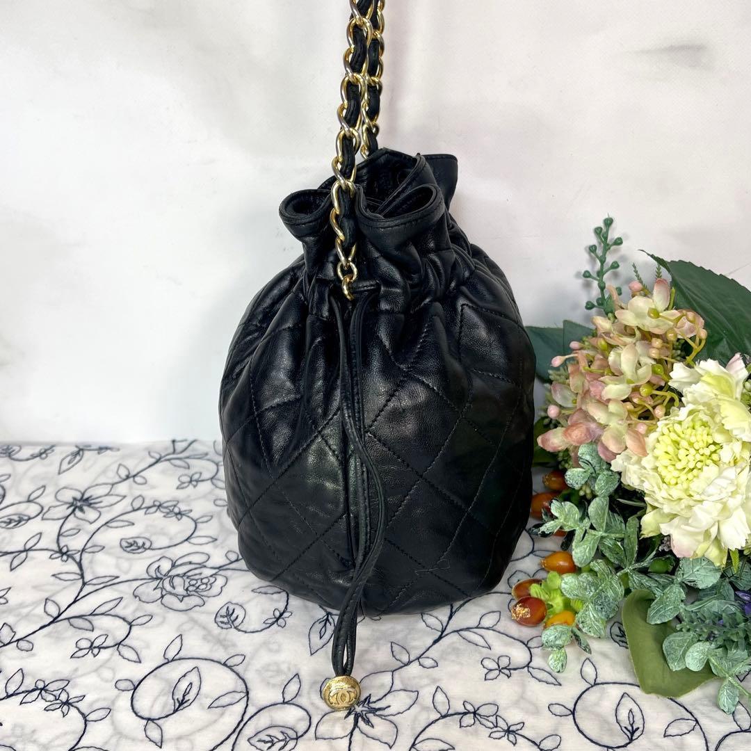 Chanel Quilted Drawstring Vintage Shoulder — view 7