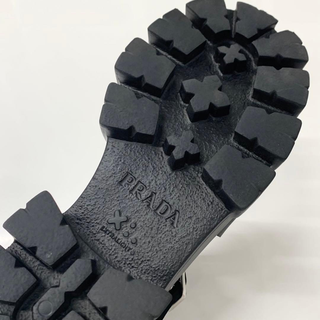 Prada Monolith Ruba Triangle Logo Sandals Black — view 9