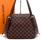 Louis Vuitton Belem MM Ebene Handbag Brown Tote