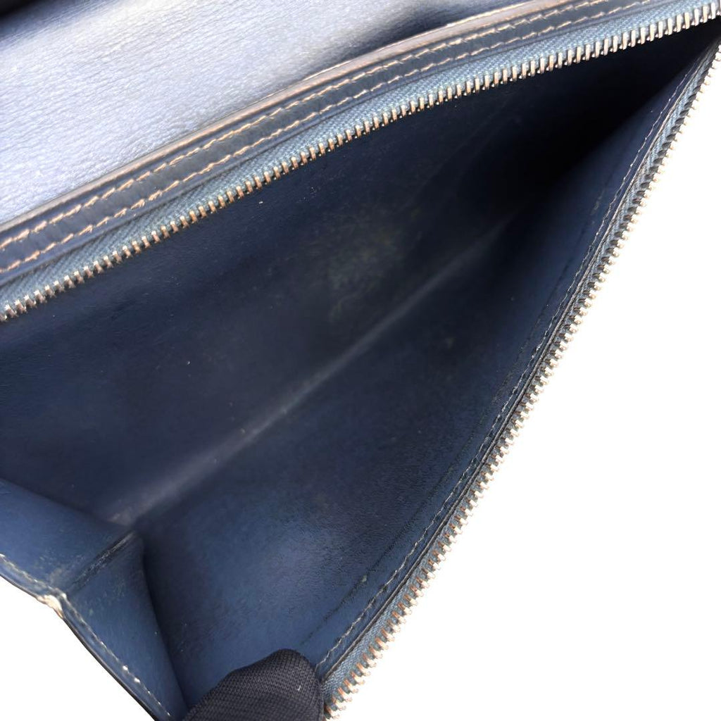 Hermes Bearn Classic Box Calf Navy Wallet Bifold — view 5