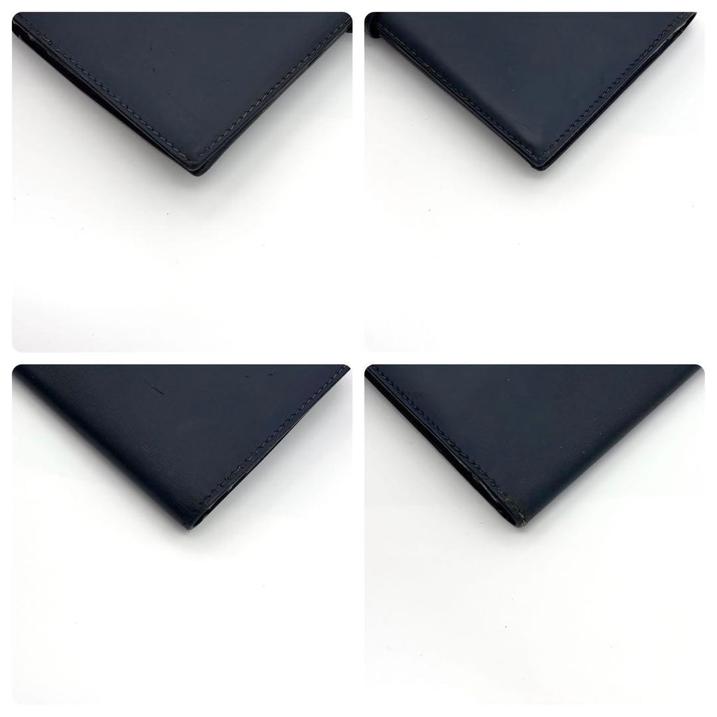 Hermes Bearn Classic Box Calf Navy Wallet Bifold — view 8