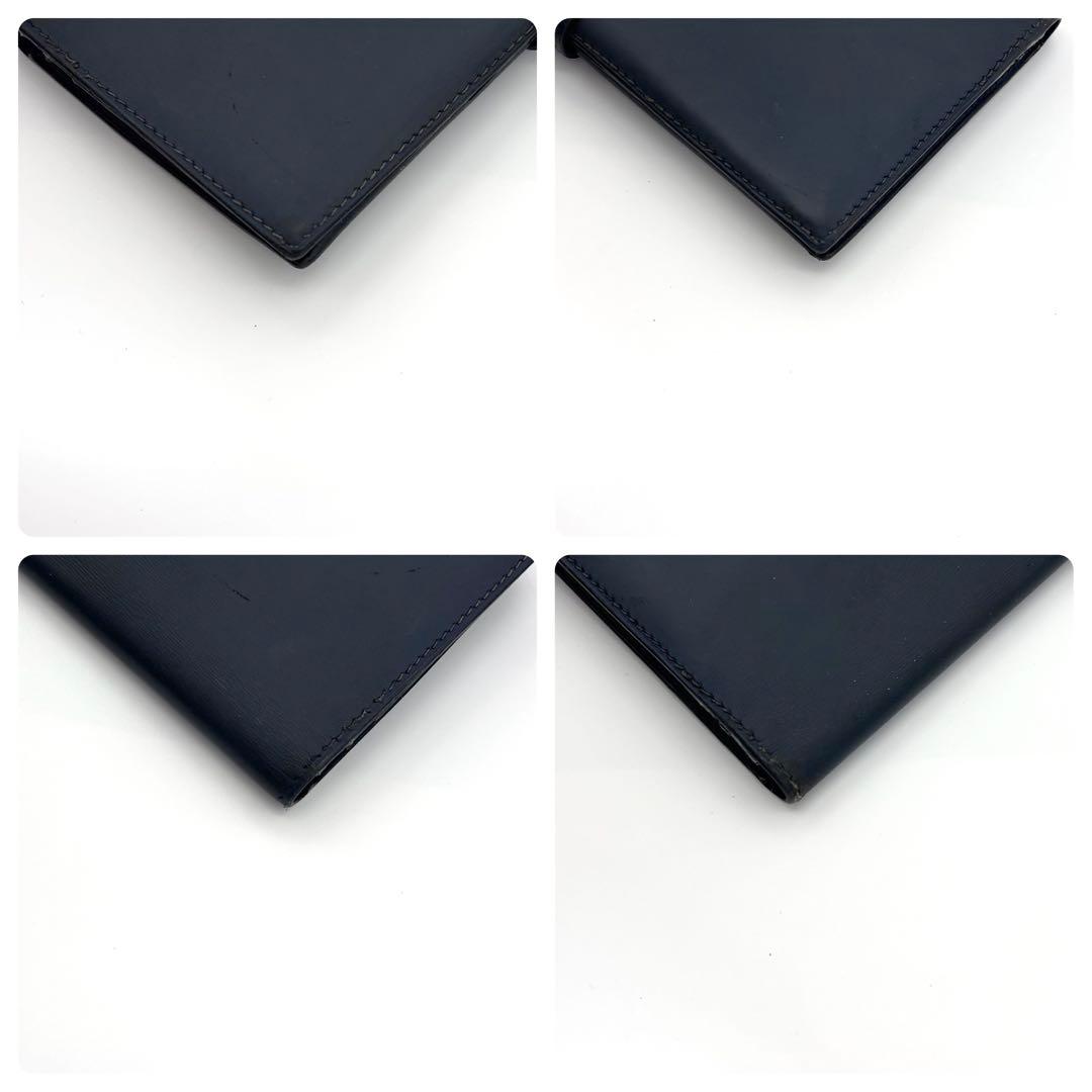 Hermes Bearn Classic Box Calf Navy Wallet Bifold — view 8
