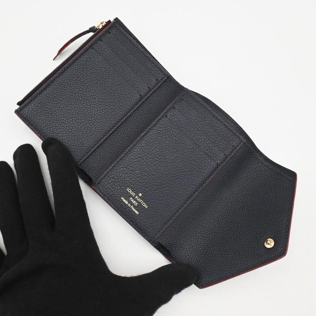 Louis Vuitton Monogram Empreinte Victorine Marine Trifold Wallet — view 3