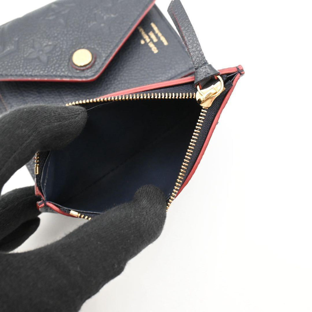 Louis Vuitton Monogram Empreinte Victorine Marine Trifold Wallet — view 5