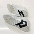 Hermes H Suede Fabric Velcro Sneakers White — view 7