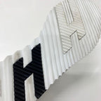 Hermes H Suede Fabric Velcro Sneakers White — view 9