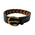 Hermes Belt Leather Black V Stitch Vintage