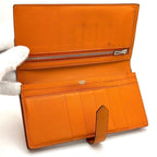 Hermes Bearn Souffle Veau Epsom Orange Bifold Wallet — view 4