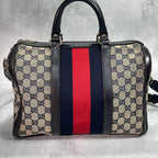 Gucci GG Sherry Line Boston Bag 2-Way Navy — view 2