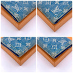 Louis Vuitton Denim Victorine Trifold Wallet Remix Blue — view 8