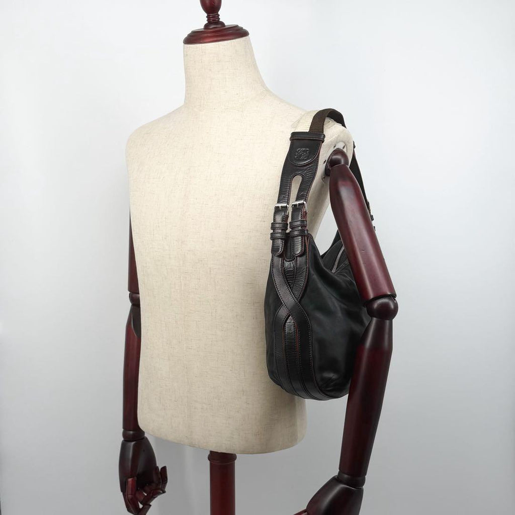 Loewe Vintage Anagram Nappa Leather Handbag — view 4