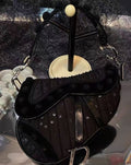 Dior Saddle Bag Pom Beads Black