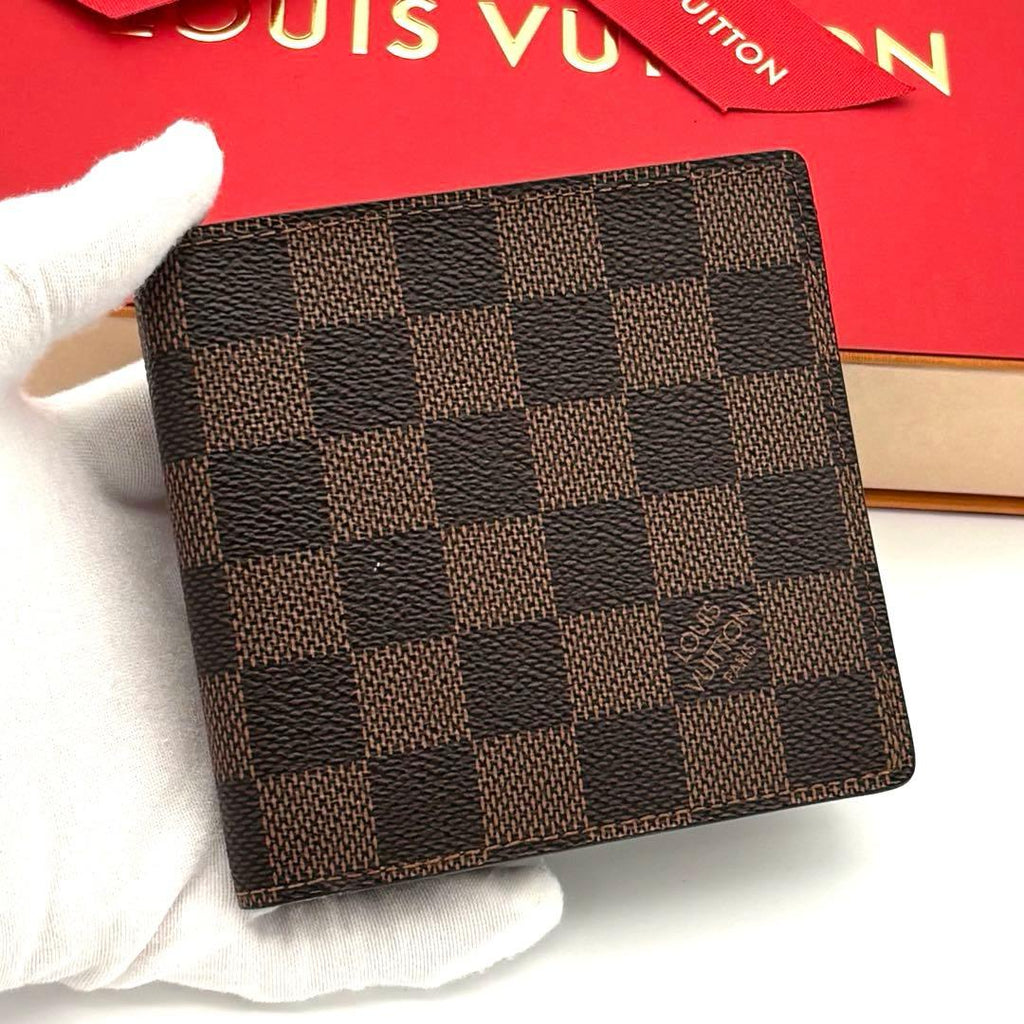 Louis Vuitton Bifold Wallet Damier Portefeuille Marco Brown