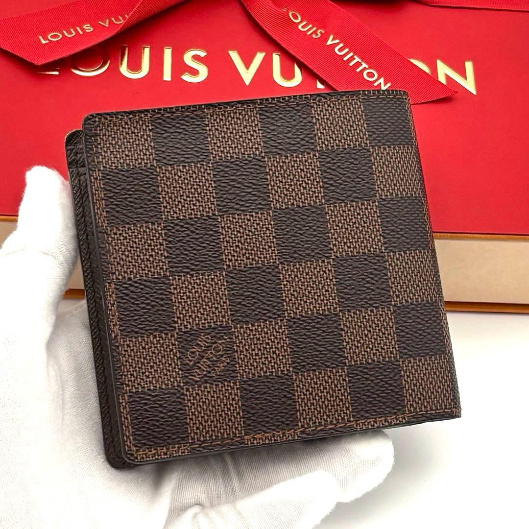 Louis Vuitton Bifold Wallet Damier Portefeuille Marco Brown — view 2