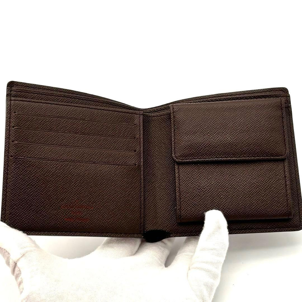 Louis Vuitton Bifold Wallet Damier Portefeuille Marco Brown — view 3