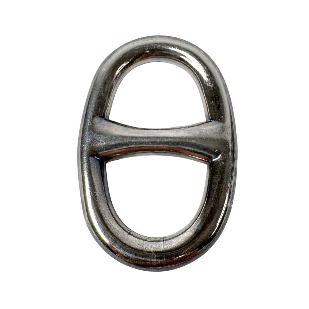 Hermes Chaine D'Ancre Scarf Ring Silver — view 2