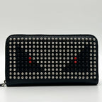 Fendi Bugs Eyemon Star Studs Zip Around Wallet — view 2