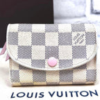 Louis Vuitton Rose Valley Damier Azur Portefeuille Rosalie Wallet — view 2